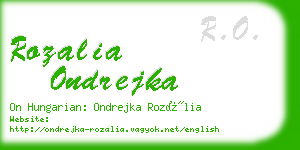 rozalia ondrejka business card